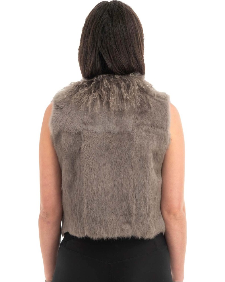 Γνήσια Γυναικεία Φυσική Γούνα Γιλέκο - H975
