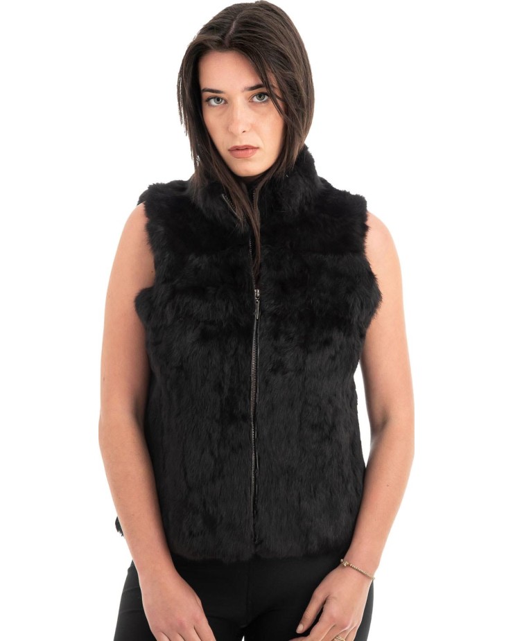 Γνήσια Γυναικεία Φυσική Γούνα Γιλέκο - H978