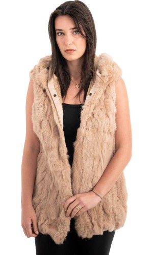 Γνήσια Γυναικεία Φυσική Γούνα Γιλέκο - H980