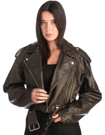 Δερμάτινο γυναικείο μπουφάν - K260