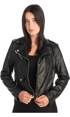 Δερμάτινο γυναικείο μπουφάν - K321