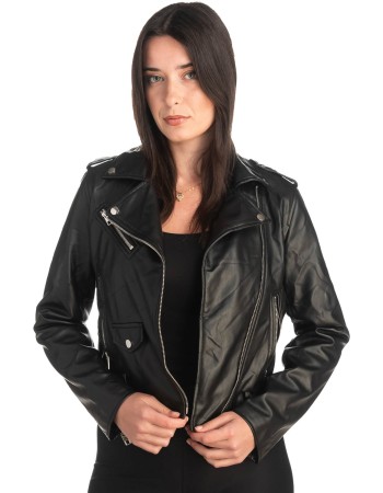 Δερμάτινο γυναικείο μπουφάν - K321