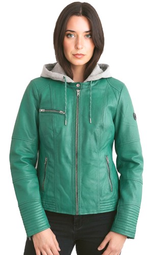 Δερμάτινο γυναικείο μπουφάν - K349