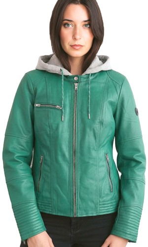 Δερμάτινο γυναικείο μπουφάν - K349