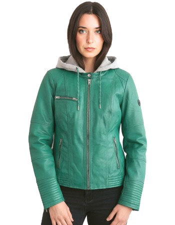 Δερμάτινο γυναικείο μπουφάν - K349