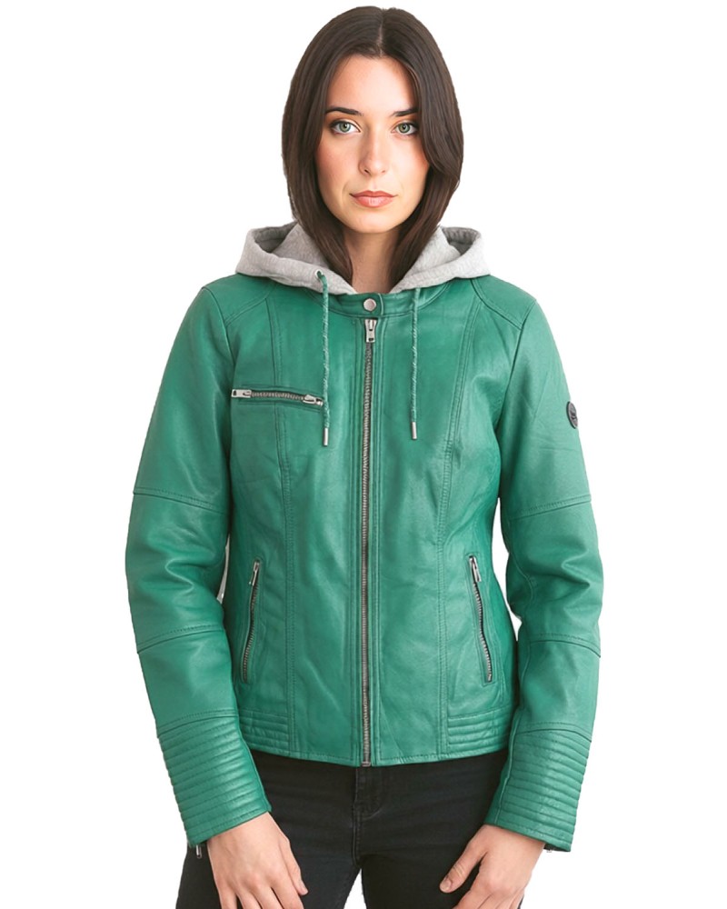 Δερμάτινο γυναικείο μπουφάν - K349