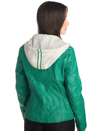 Δερμάτινο γυναικείο μπουφάν - K349