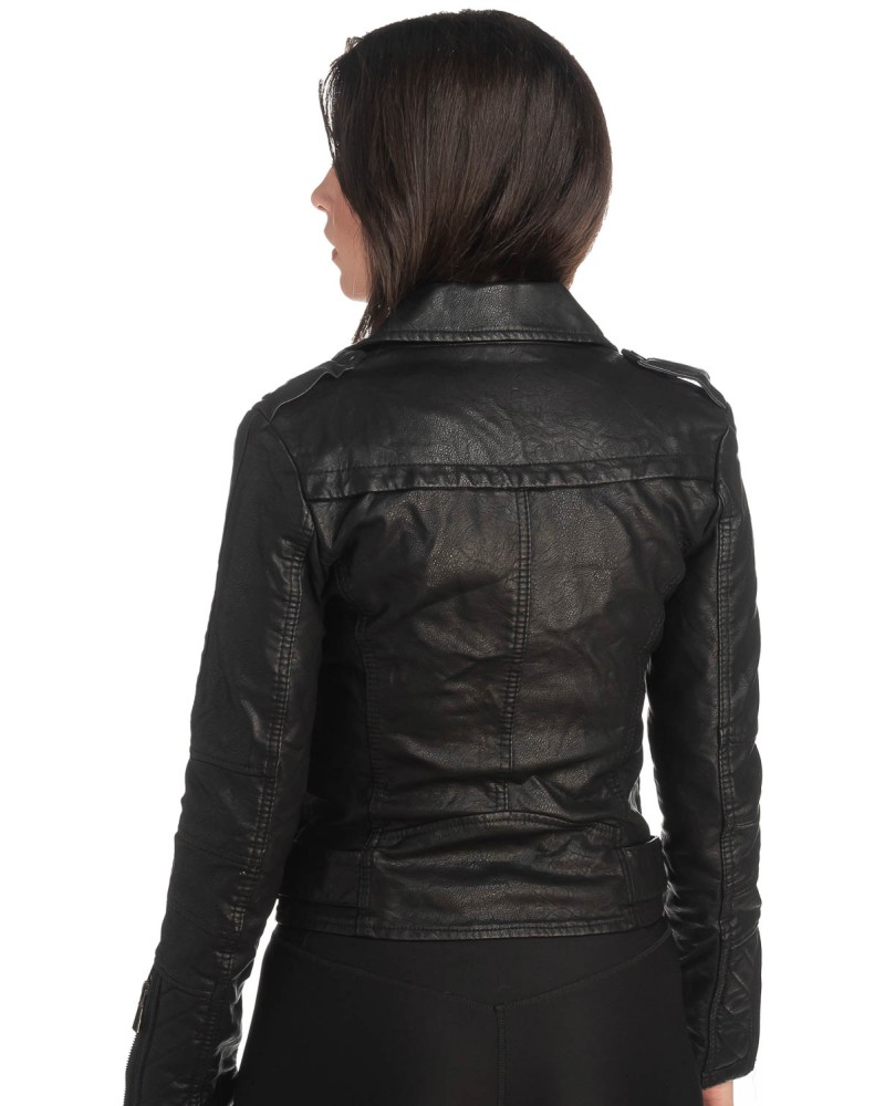 Δερμάτινο γυναικείο μπουφάν - K353