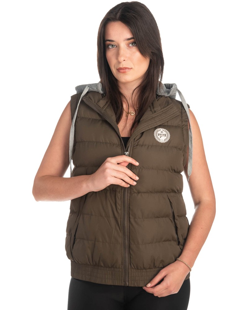 Γυναικείο Επώνυμο Μπουφάν Γιλέκο - K354