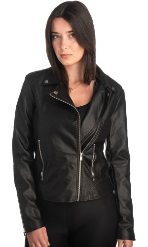 Δερμάτινο γυναικείο μπουφάν - K379