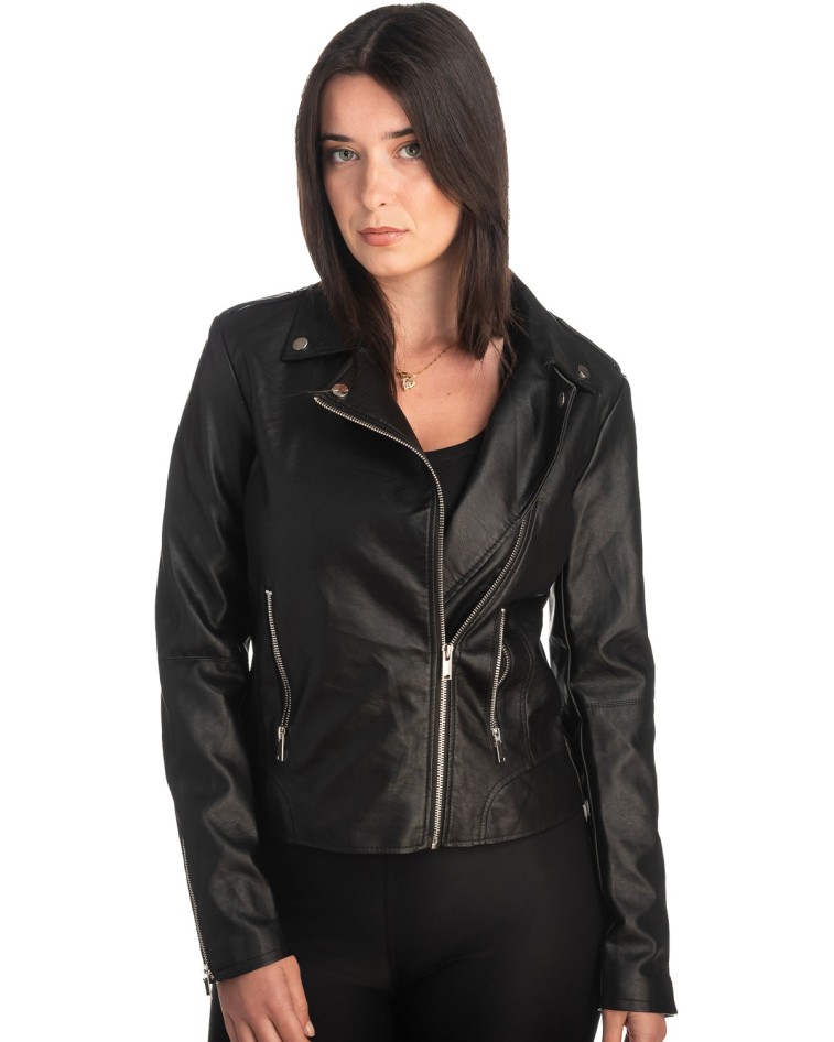 Δερμάτινο γυναικείο μπουφάν - K379