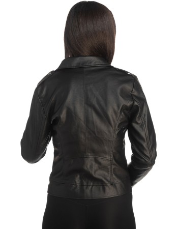Δερμάτινο γυναικείο μπουφάν - K379
