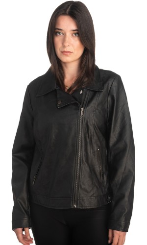 Δερμάτινο γυναικείο μπουφάν - K385