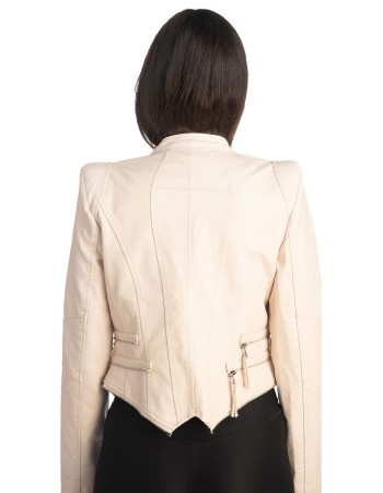 Δερμάτινο γυναικείο μπουφάν - K416