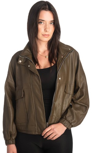 Δερμάτινο γυναικείο μπουφάν - K480