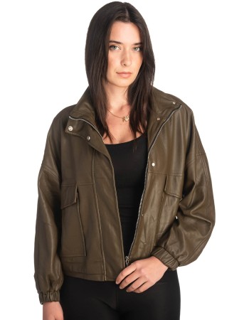 Δερμάτινο γυναικείο μπουφάν - K480