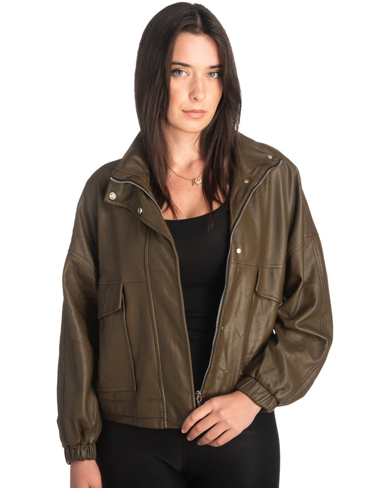 Δερμάτινο γυναικείο μπουφάν - K480