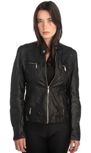 Δερμάτινο γυναικείο μπουφάν - K729