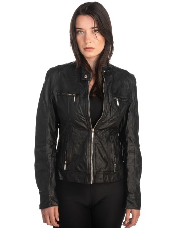 Δερμάτινο γυναικείο μπουφάν - K729