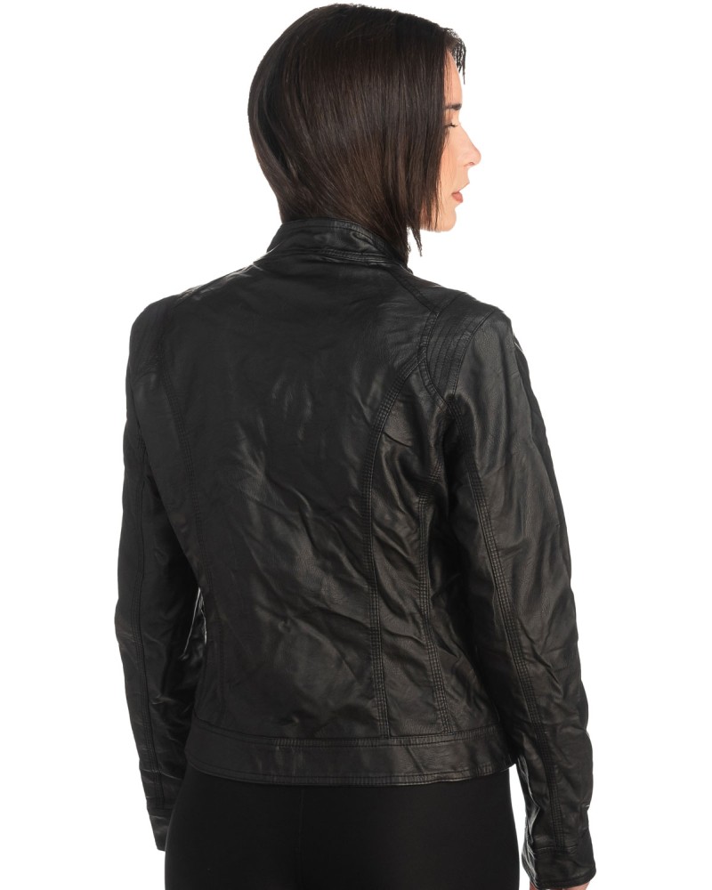 Δερμάτινο γυναικείο μπουφάν - K729