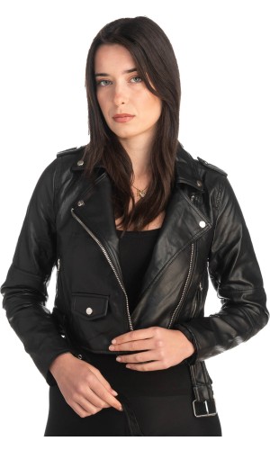 Δερμάτινο γυναικείο μπουφάν - K747