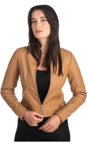 Δερμάτινο γυναικείο μπουφάν - K786