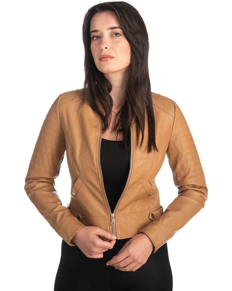 Δερμάτινο γυναικείο μπουφάν - K786