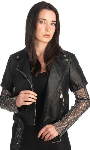 Δερμάτινο γυναικείο μπουφάν - K807