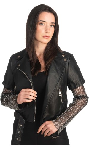 Δερμάτινο γυναικείο μπουφάν - K807