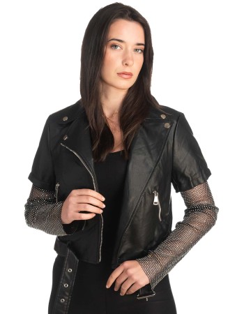 Δερμάτινο γυναικείο μπουφάν - K807