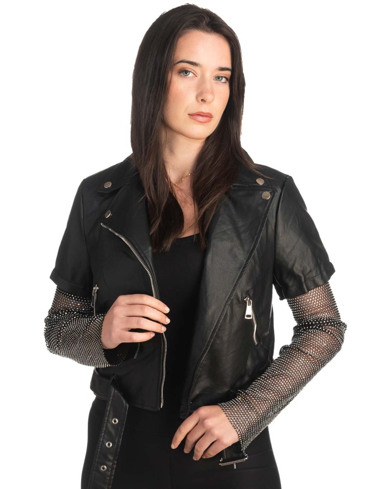 Δερμάτινο γυναικείο μπουφάν - K807