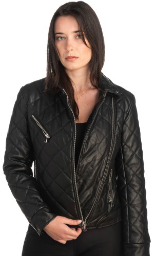 Δερμάτινο γυναικείο μπουφάν - K845