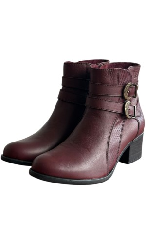 Δερμάτινο Γυναικείo Μποτάκι - M179