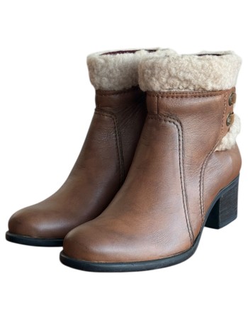 Δερμάτινο Γυναικείo Μποτάκι - M273