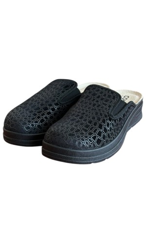 Γυναικεία Δερμάτινη Ανατομική Παντόφλα - M769