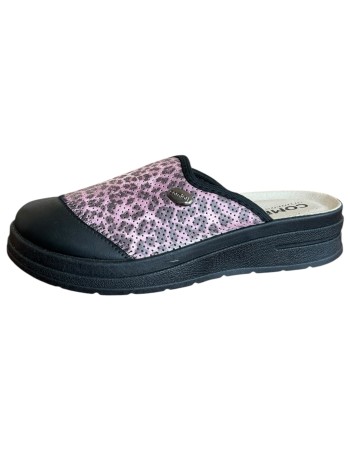 Γυναικεία Δερμάτινη Ανατομική Παντόφλα - M771