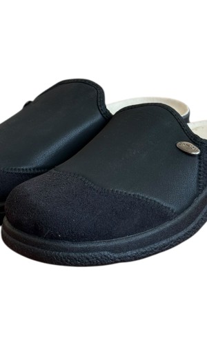 Ανδρική  Δερμάτινη Ανατομική Παντόφλα - M785