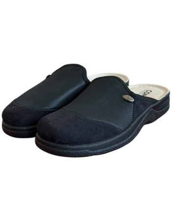 Ανδρική  Δερμάτινη Ανατομική Παντόφλα - M785