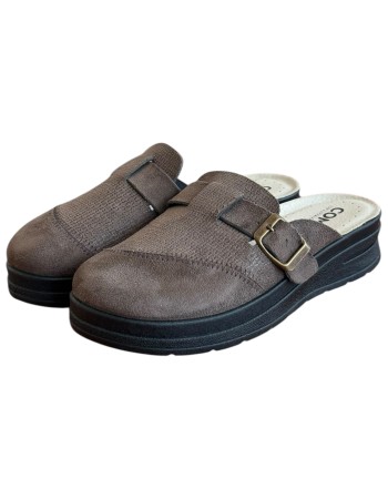 Γυναικεία Δερμάτινη Ανατομική Παντόφλα  - M791