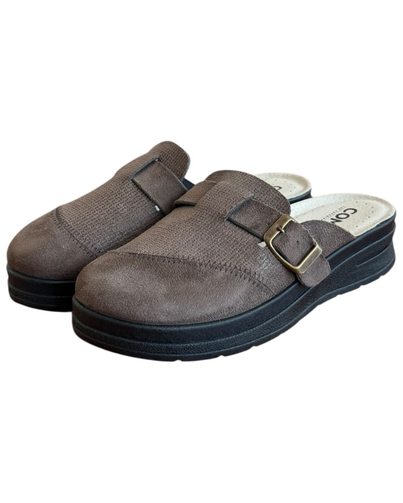 Γυναικεία Δερμάτινη Ανατομική Παντόφλα  - M791