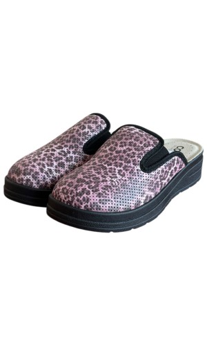 Γυναικεία Δερμάτινη Ανατομική Παντόφλα  - M795