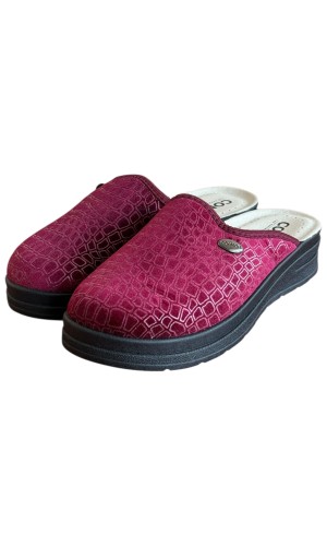 Γυναικεία Δερμάτινη Ανατομική Παντόφλα  - M797