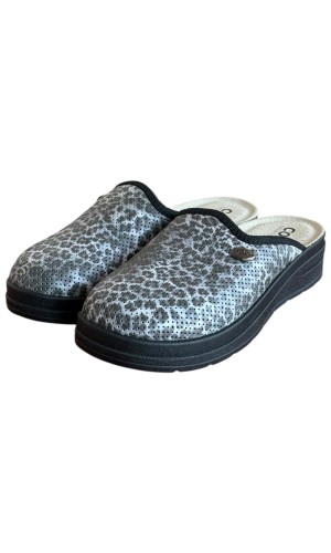 Γυναικεία Δερμάτινη Ανατομική Παντόφλα  - M801