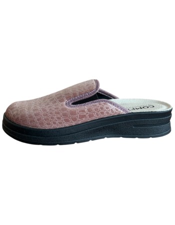 Γυναικεία Δερμάτινη Ανατομική Παντόφλα  - M869