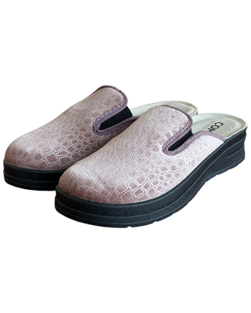 Γυναικεία Δερμάτινη Ανατομική Παντόφλα  - M869