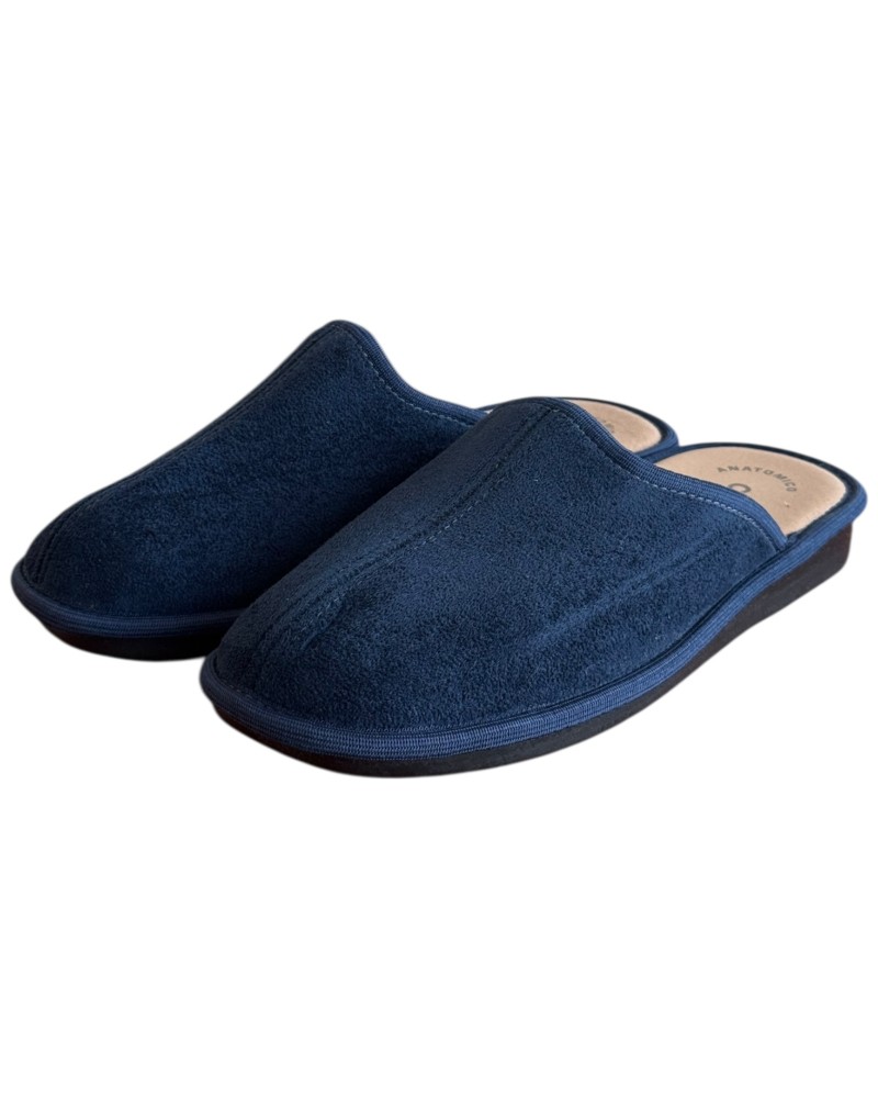 Ανδρική  Δερμάτινη Ανατομική Παντόφλα - M898