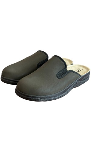 Ανδρική  Δερμάτινη Ανατομική Παντόφλα - M905