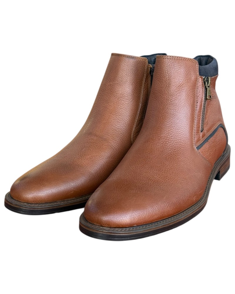  Δερμάτινο Ανδρικό Μποτάκι - N309