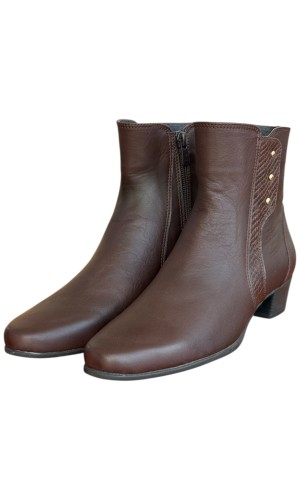 Δερμάτινο Γυναικείo Μποτάκι - N504