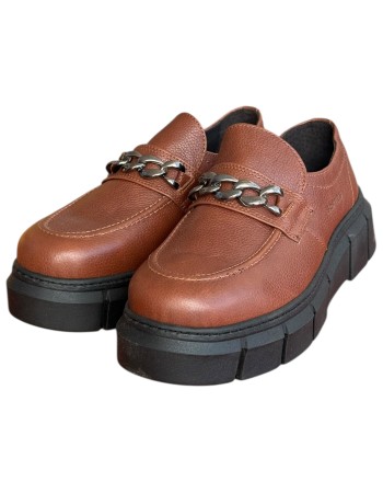  Δερμάτινο Γυναικείo Μοκασίνι - N7